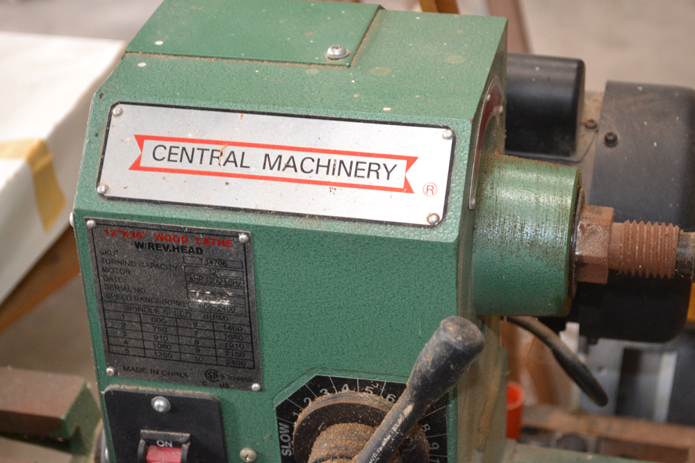 Central Machinery 12"X36" Wood Lathe EBTH