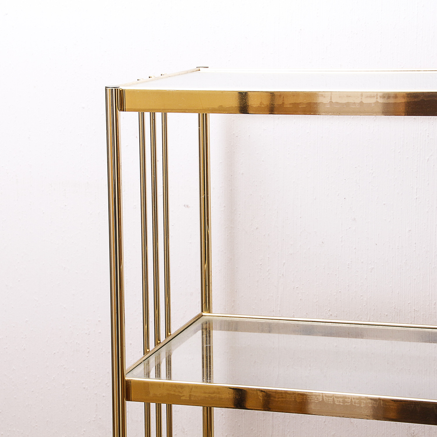 Brass and Glass Shelving Unit EBTH