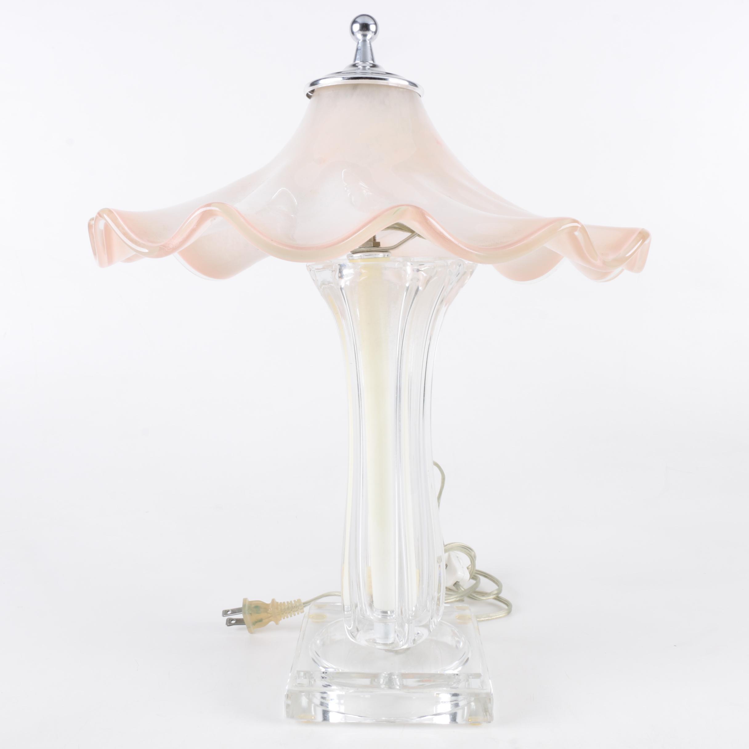 Boudoir Art Glass Accent Lamp EBTH