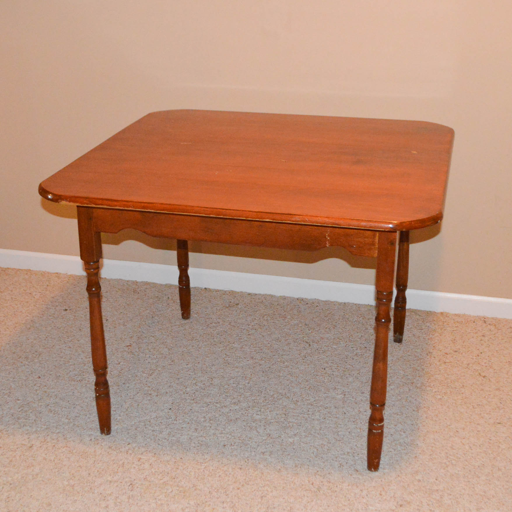 Vintage Square Dining Table EBTH