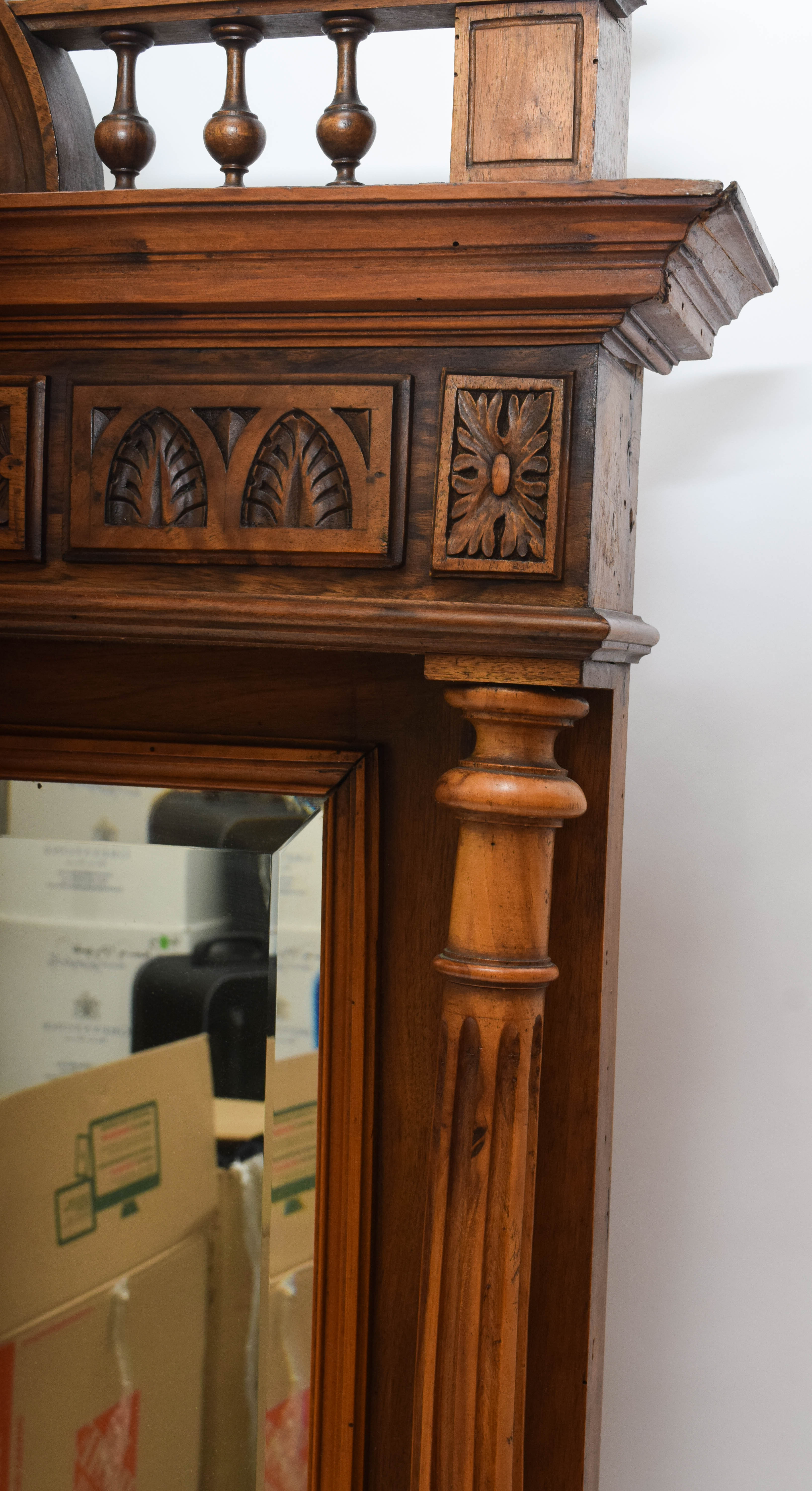 Carved Wood Framed Mirror EBTH