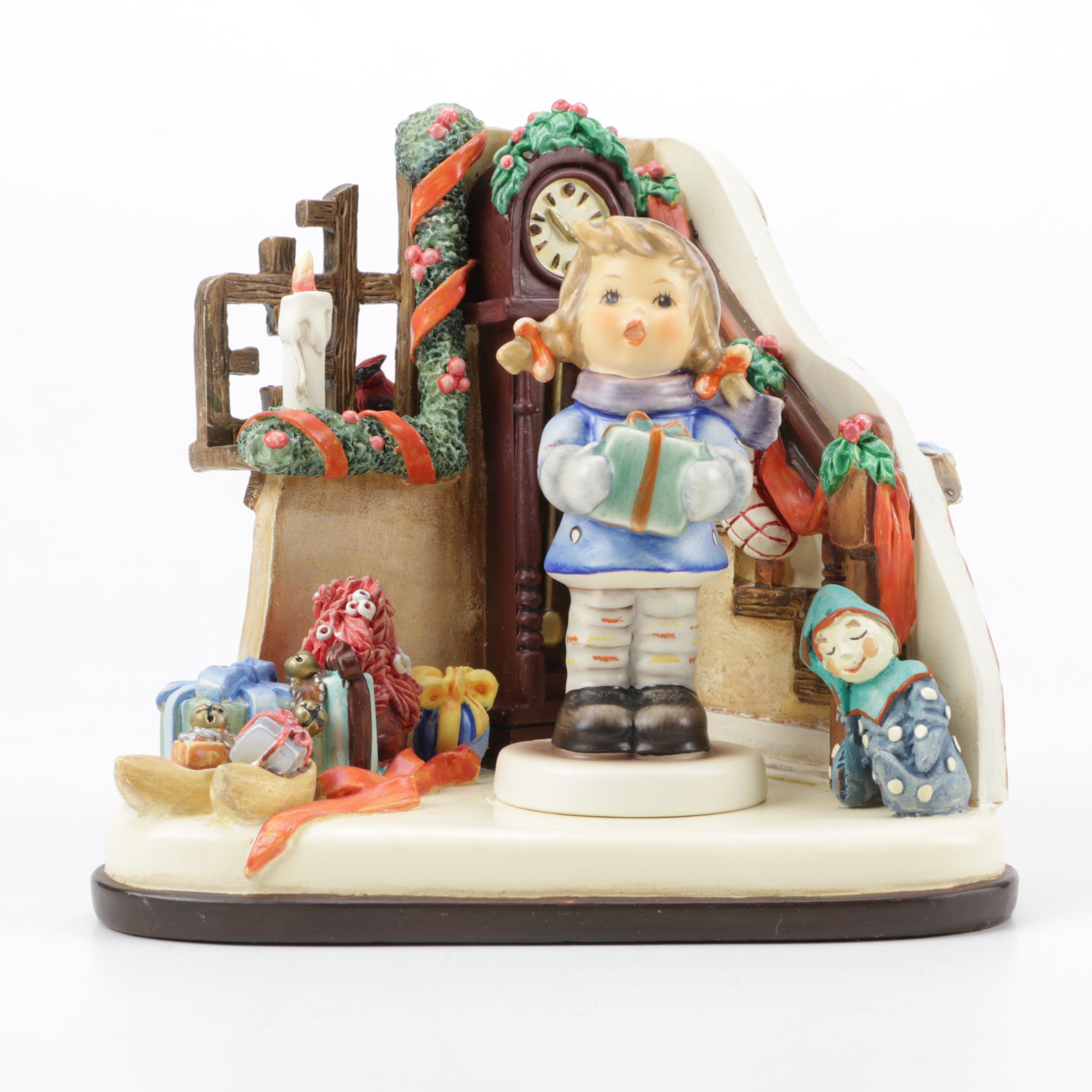 Goebel "Christmas Time" Exclusive Edition Figurine and Musical Stand EBTH