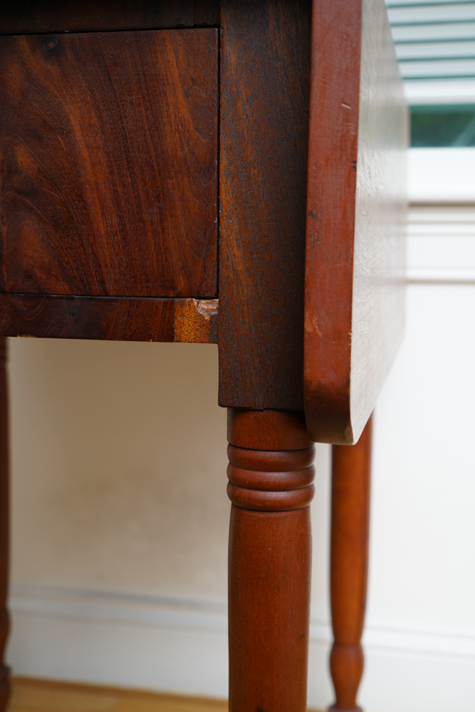 Antique Walnut Drop Leaf Side Table EBTH