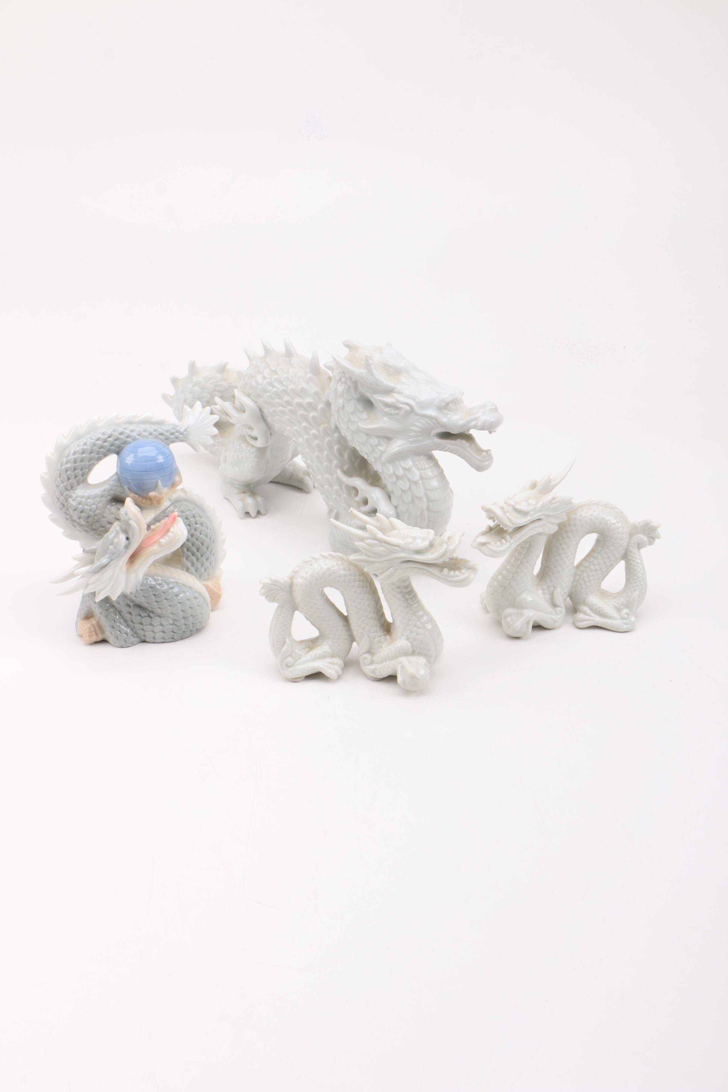 Ceramic Chinese Dragon Figurines EBTH