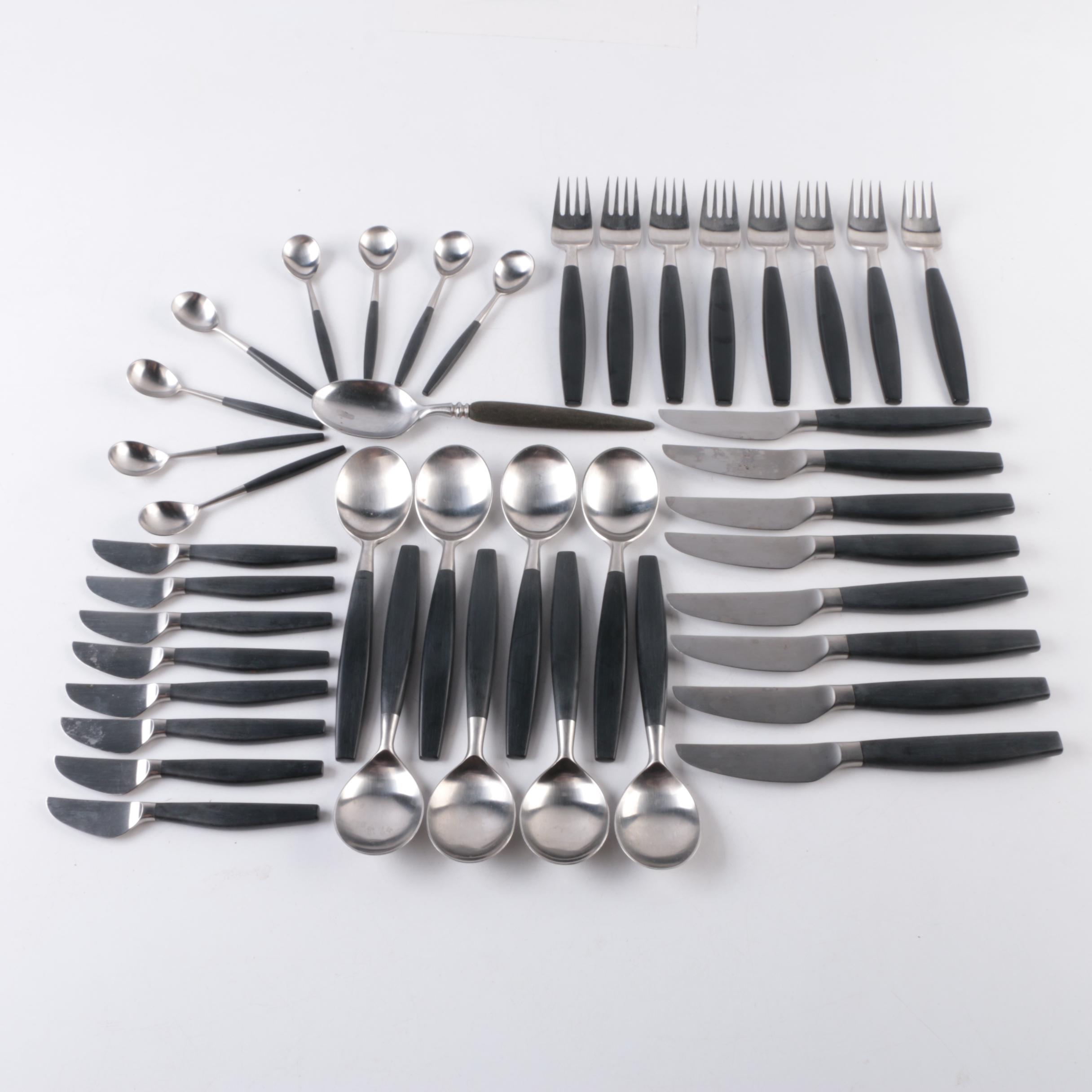 Scandinavian Hackman "LionBlack" Stainless Steel Flatware Set EBTH