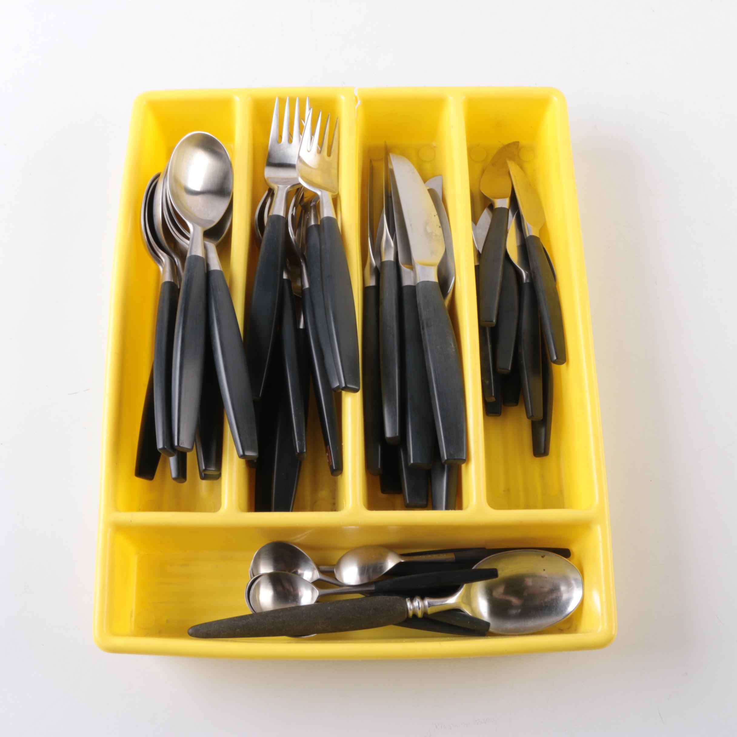 Scandinavian Hackman "LionBlack" Stainless Steel Flatware Set EBTH