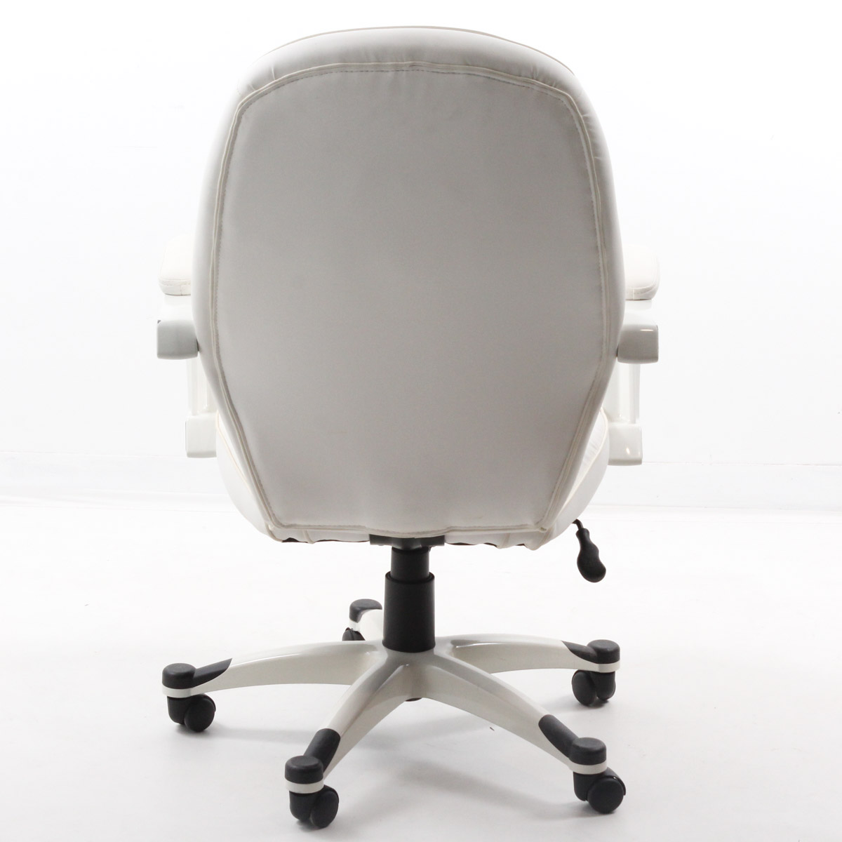White Vinyl Rolling Office Chair EBTH