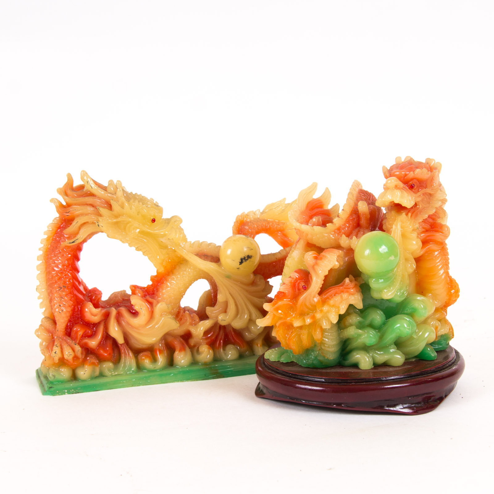 Chinese Inspired Dragon Resin Sculptures EBTH