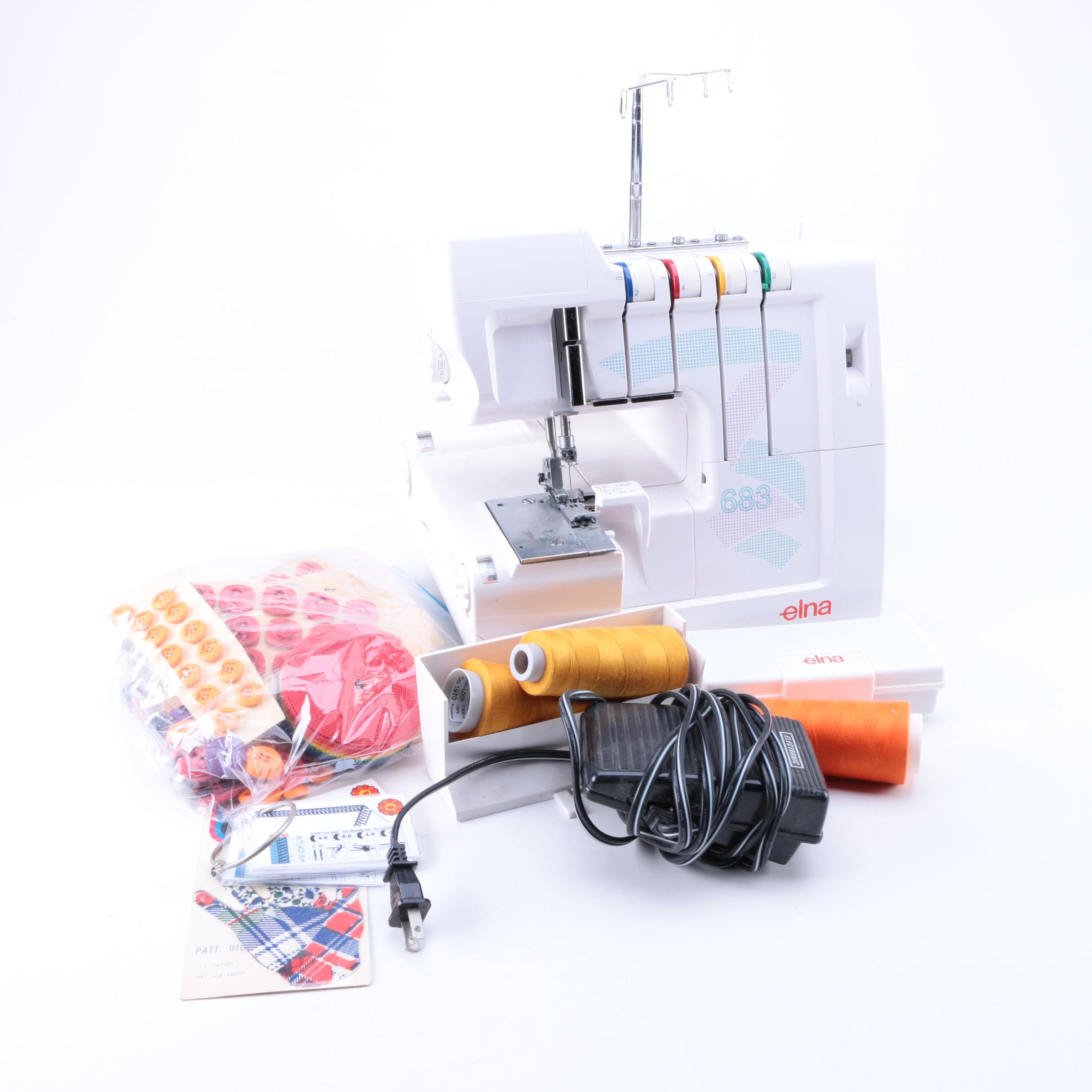 Elna "Overlock" Serger Sewing Machine EBTH