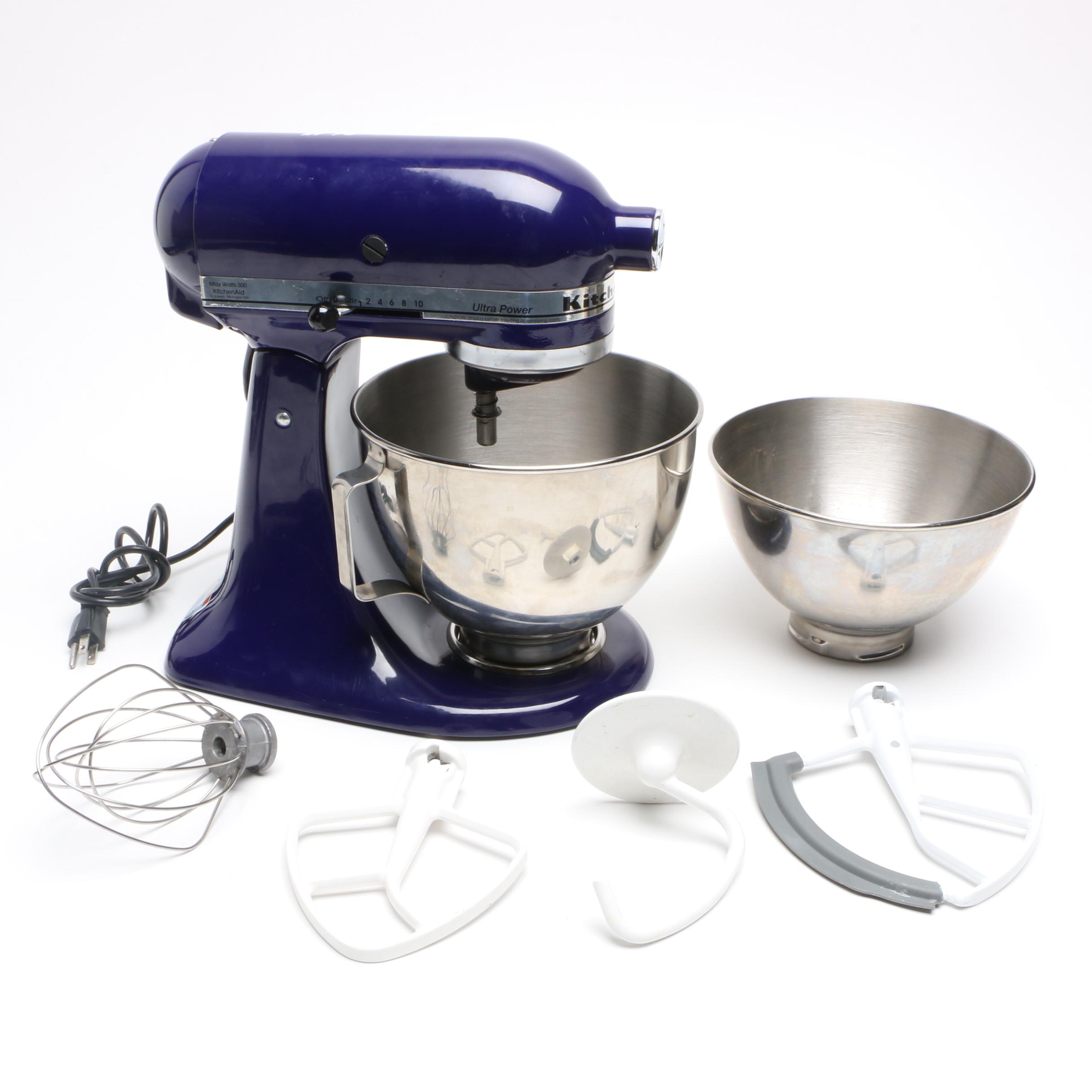 KitchenAid Cobalt Blue Stand Mixer and Accessories EBTH