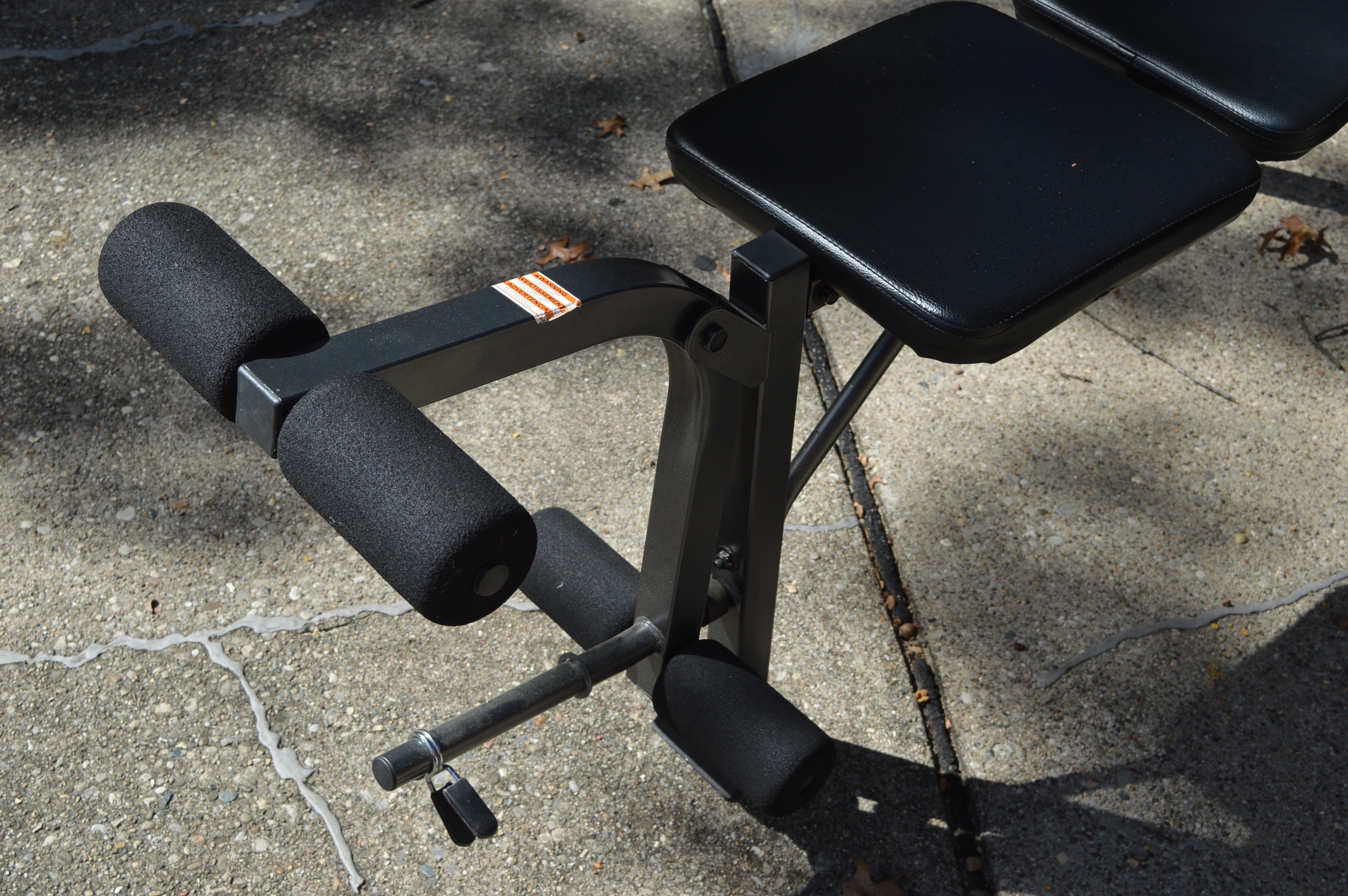 Weight Bench with Leg Lift Station, Bar and Weights EBTH