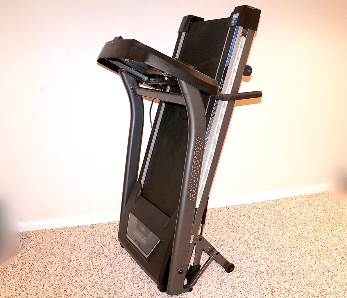 horizon treadmill folding