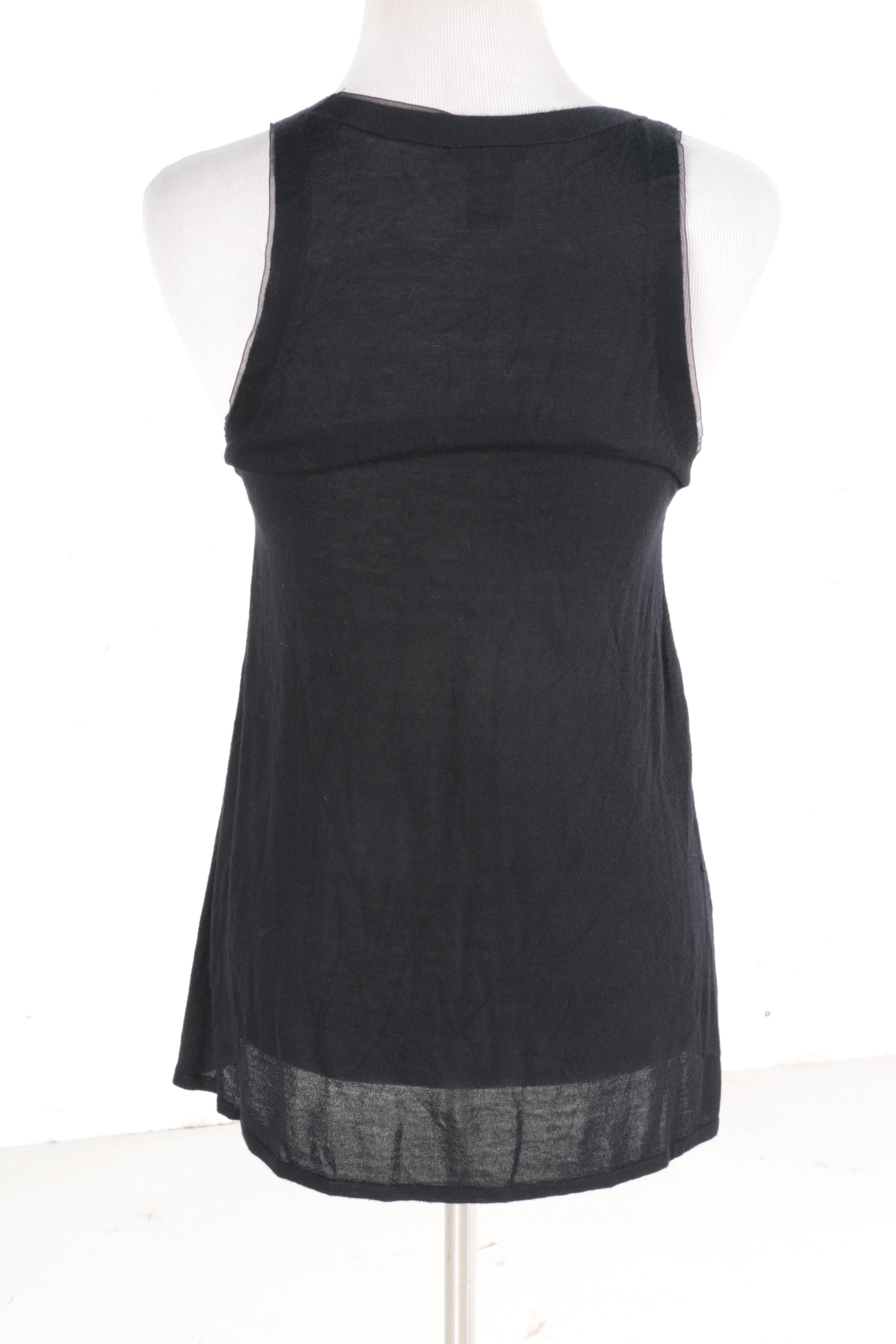 Women's Black Sleeveless Tops Including Theory EBTH