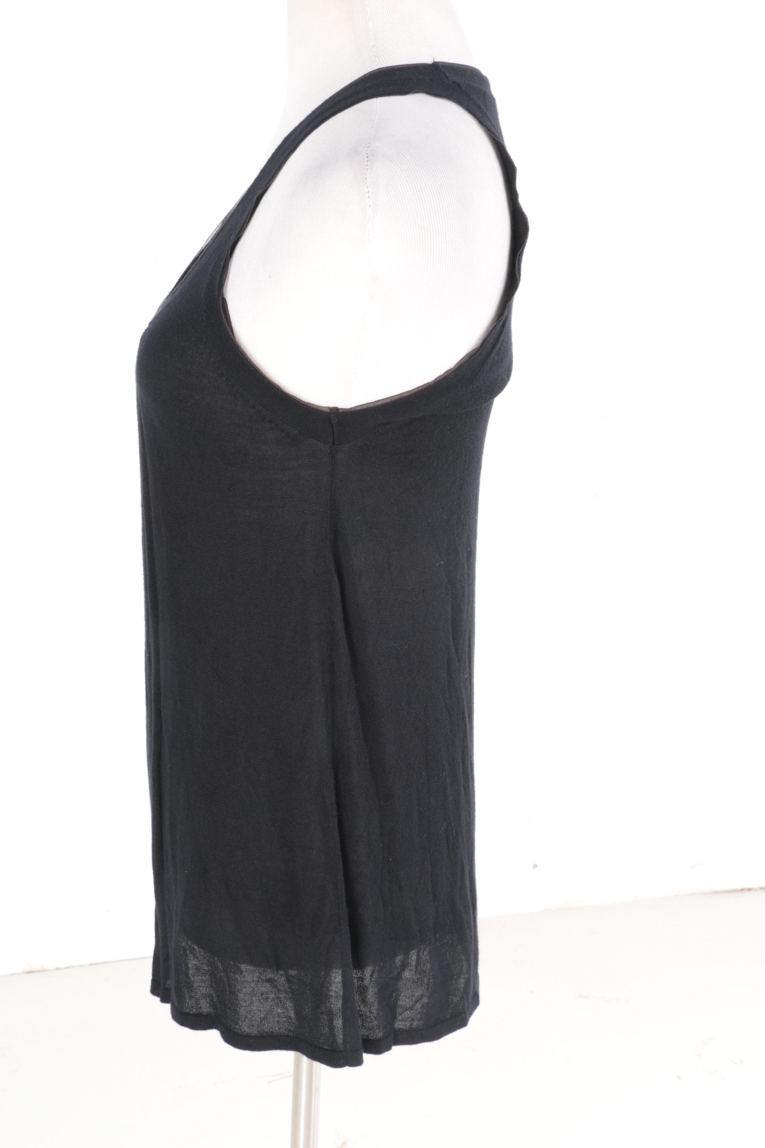 Women's Black Sleeveless Tops Including Theory EBTH