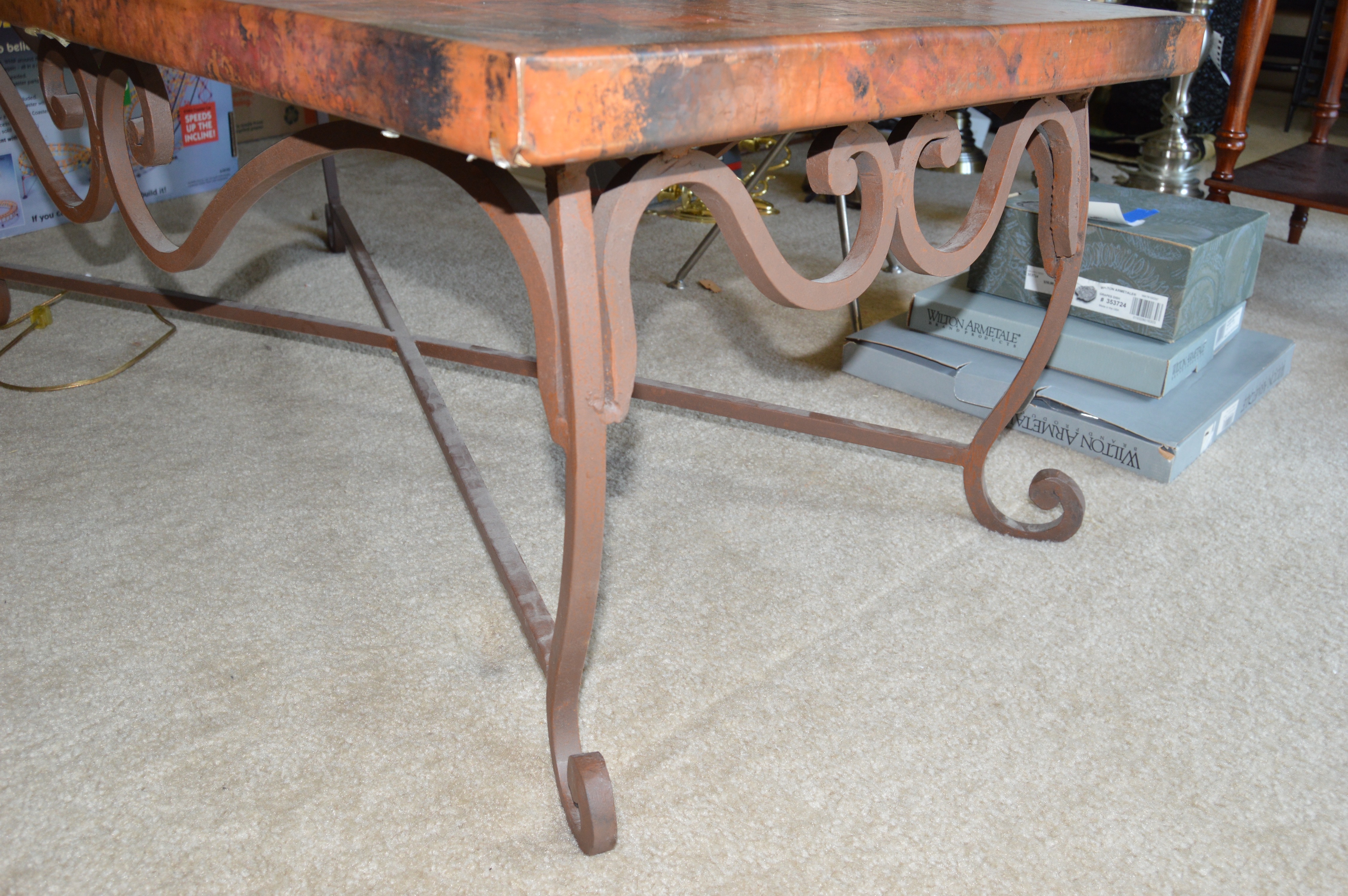 Copper Top Coffee Table from Arhaus EBTH