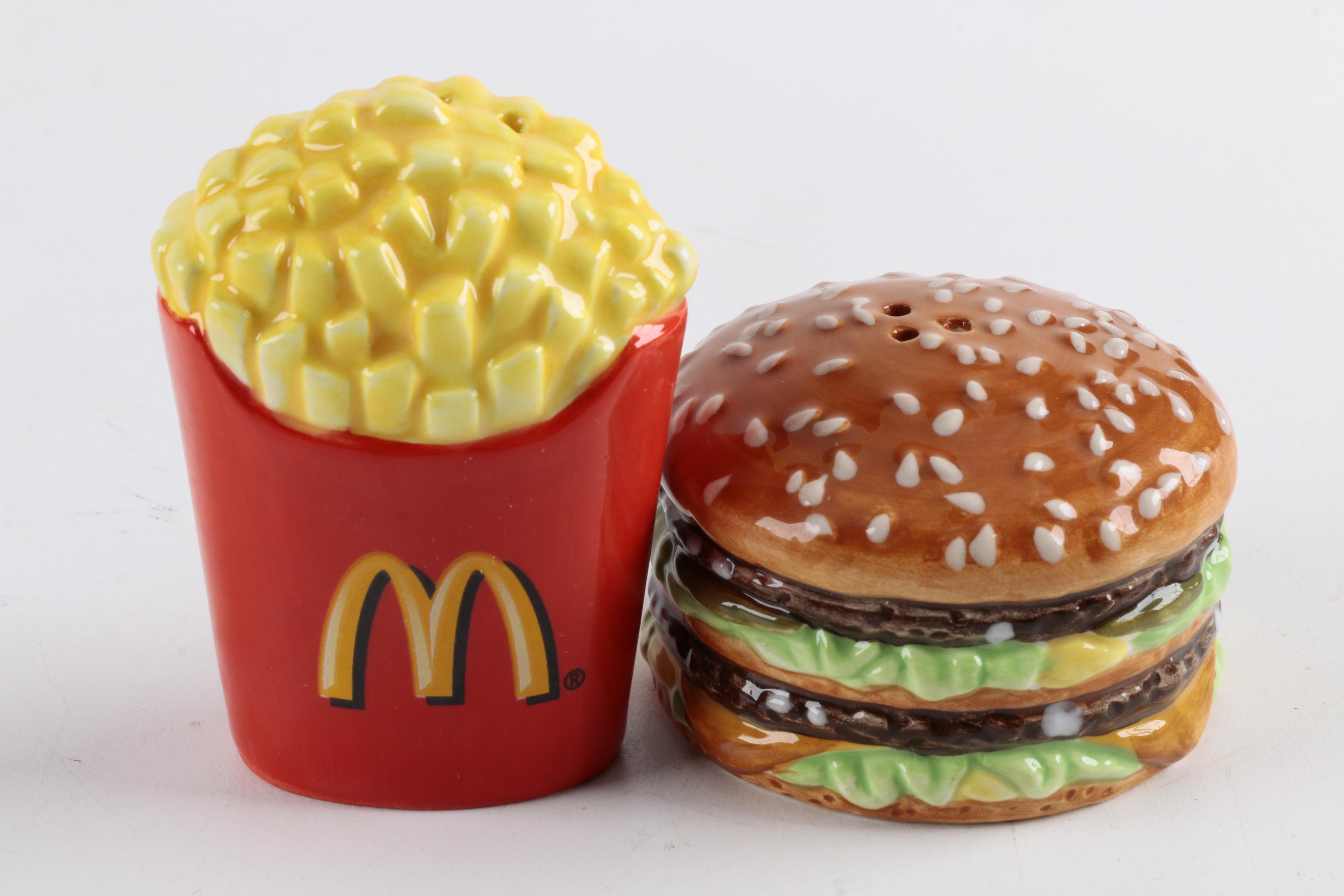 McDonald's Themed Plastic Toys and Ceramic Salt and Pepper Shaker EBTH