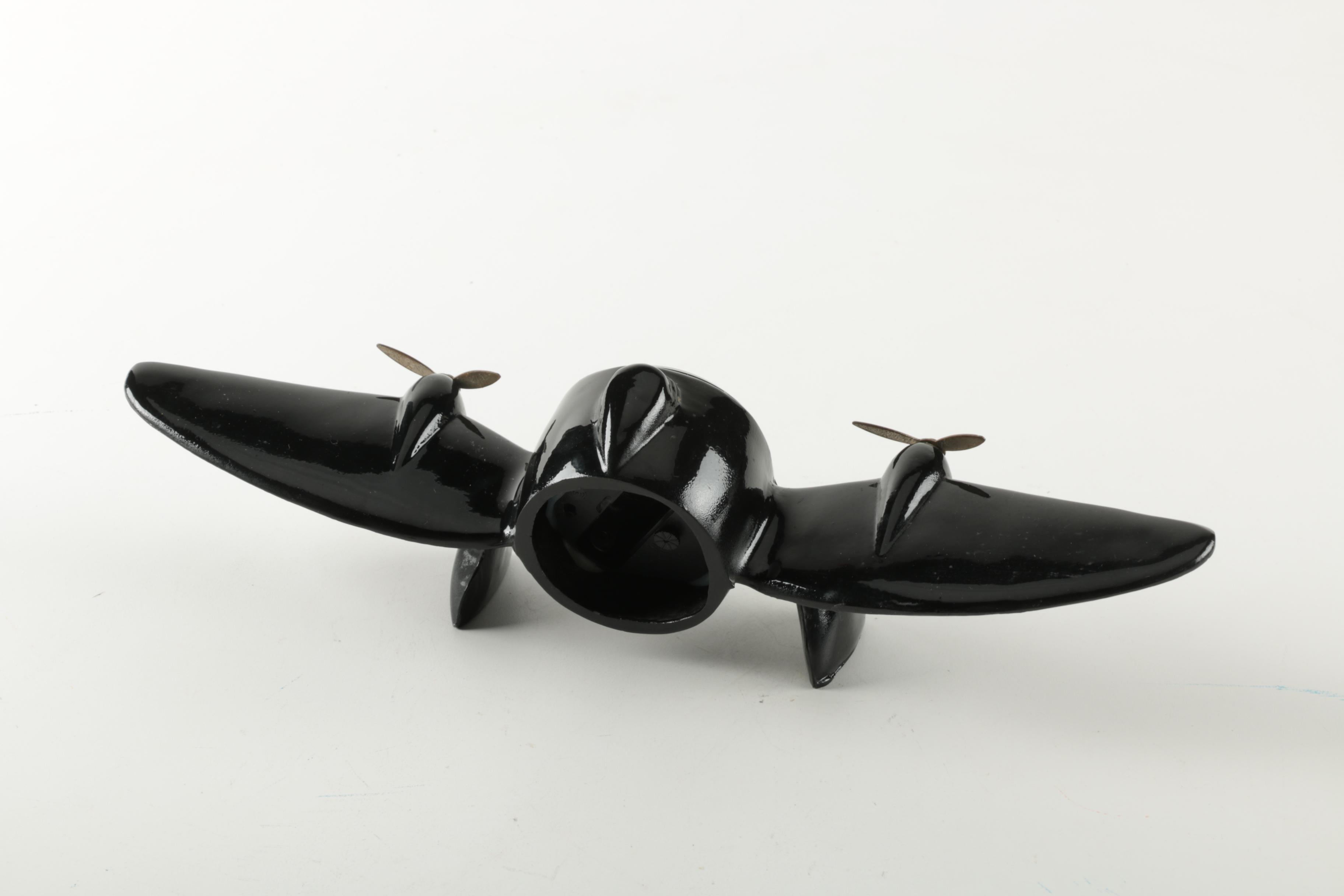 Vintage Airplane Desk Clock by Sarsaparilla EBTH