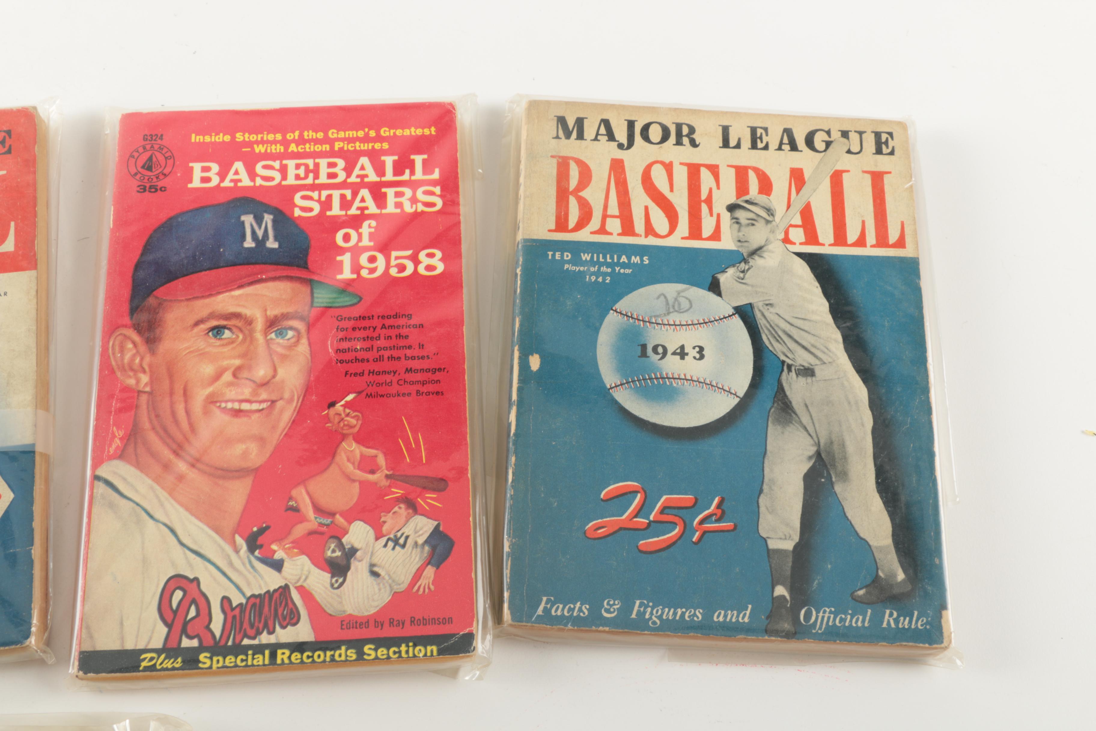 Seven Vintage Major League Baseball Official Rule Books EBTH