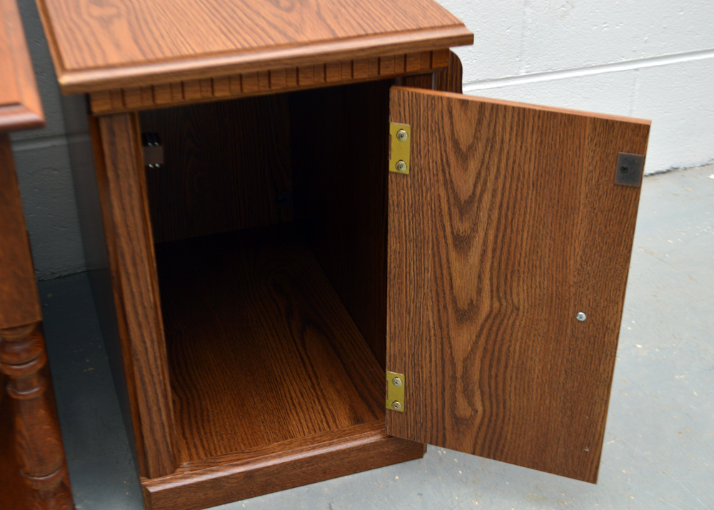 Vintage Oak End Tables by Tell City EBTH
