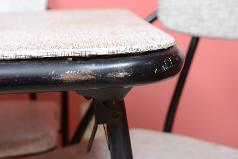 Vintage "Stylaire" Card Table and Folding Chairs from Hamilton Cosco EBTH