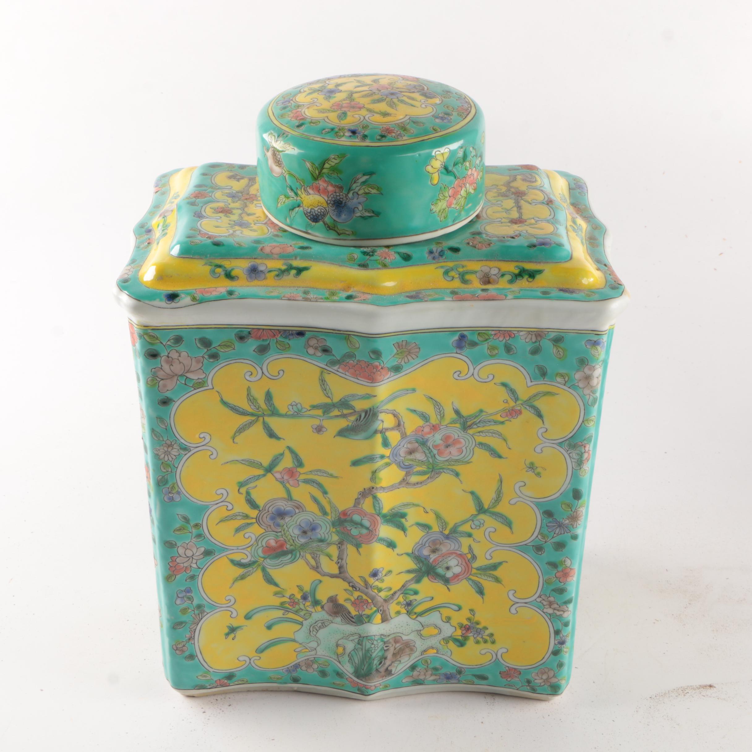 Pair of Chinese Tea Jars EBTH