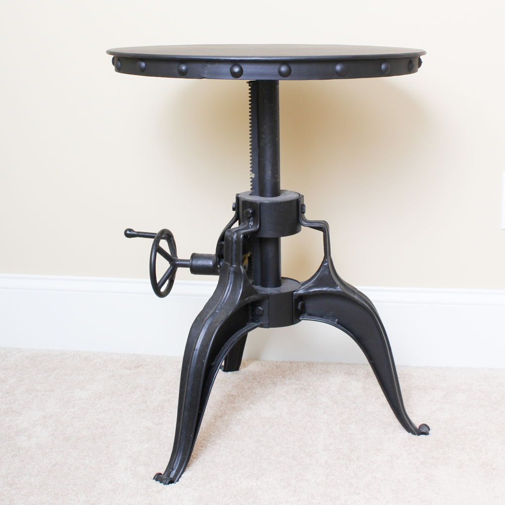 Weston Black Crank End Table by Arhaus EBTH