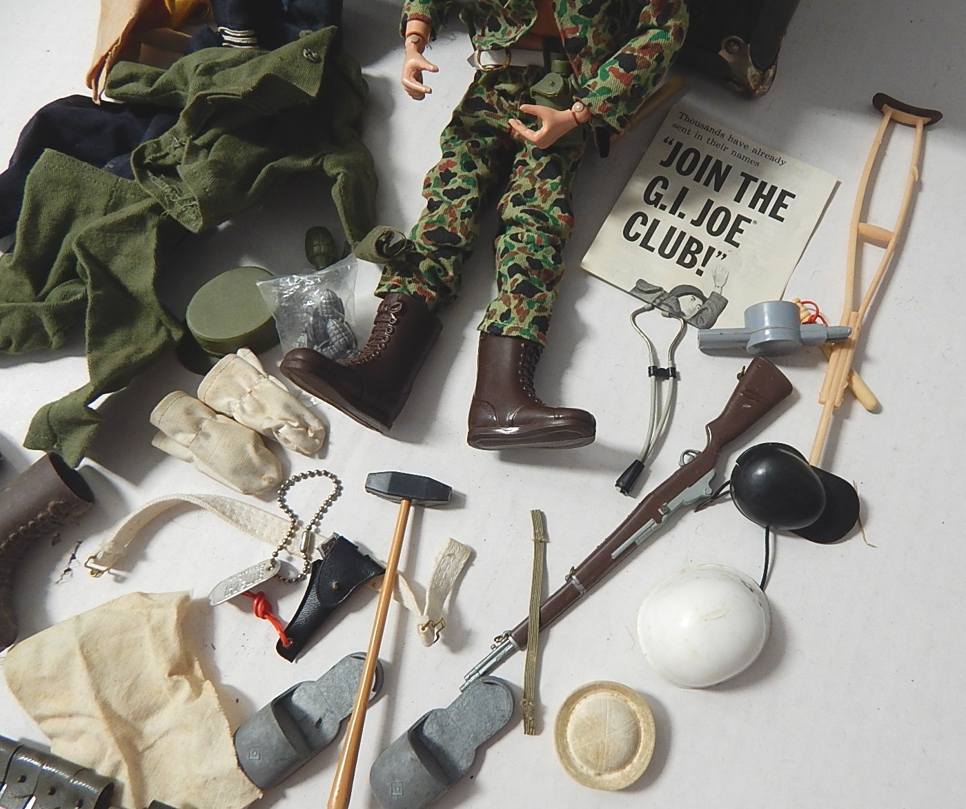 1964 G.I Joe Doll with Accessories and Metal Locker EBTH
