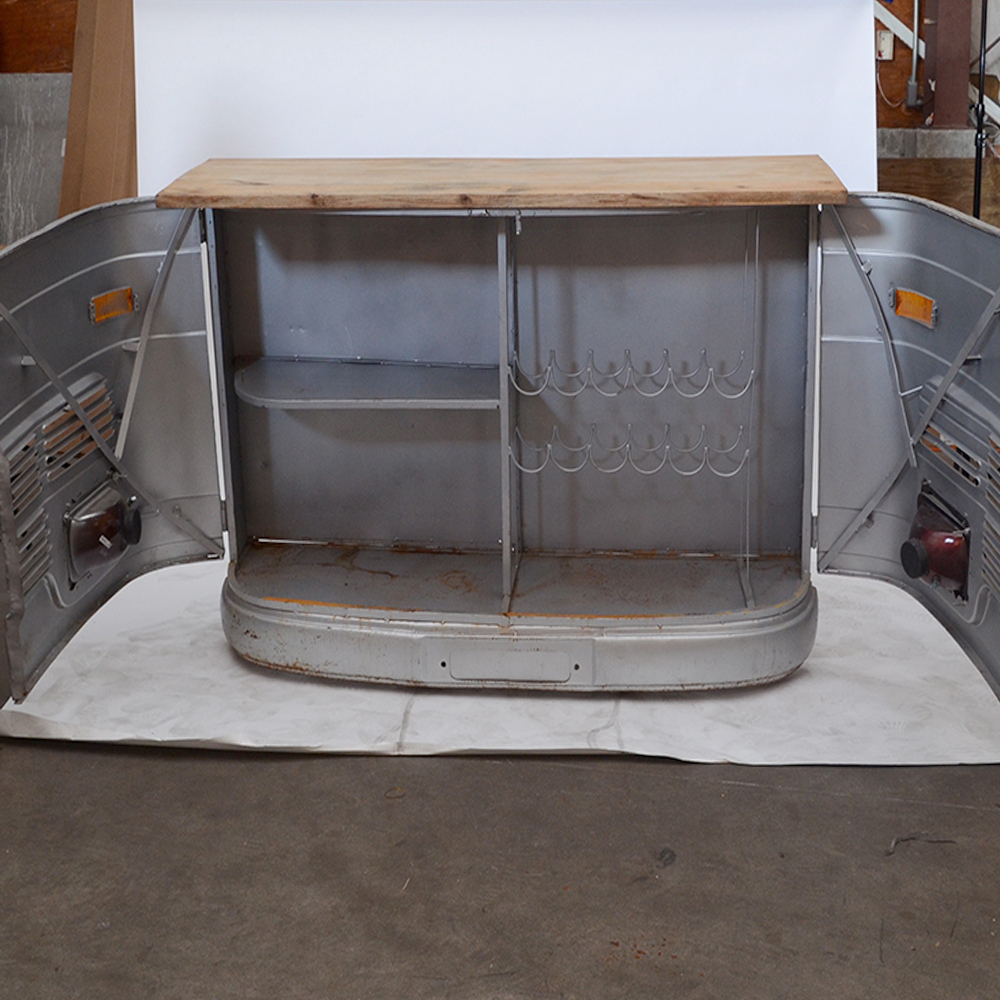 Repurposed Metal with Wood Top EBTH