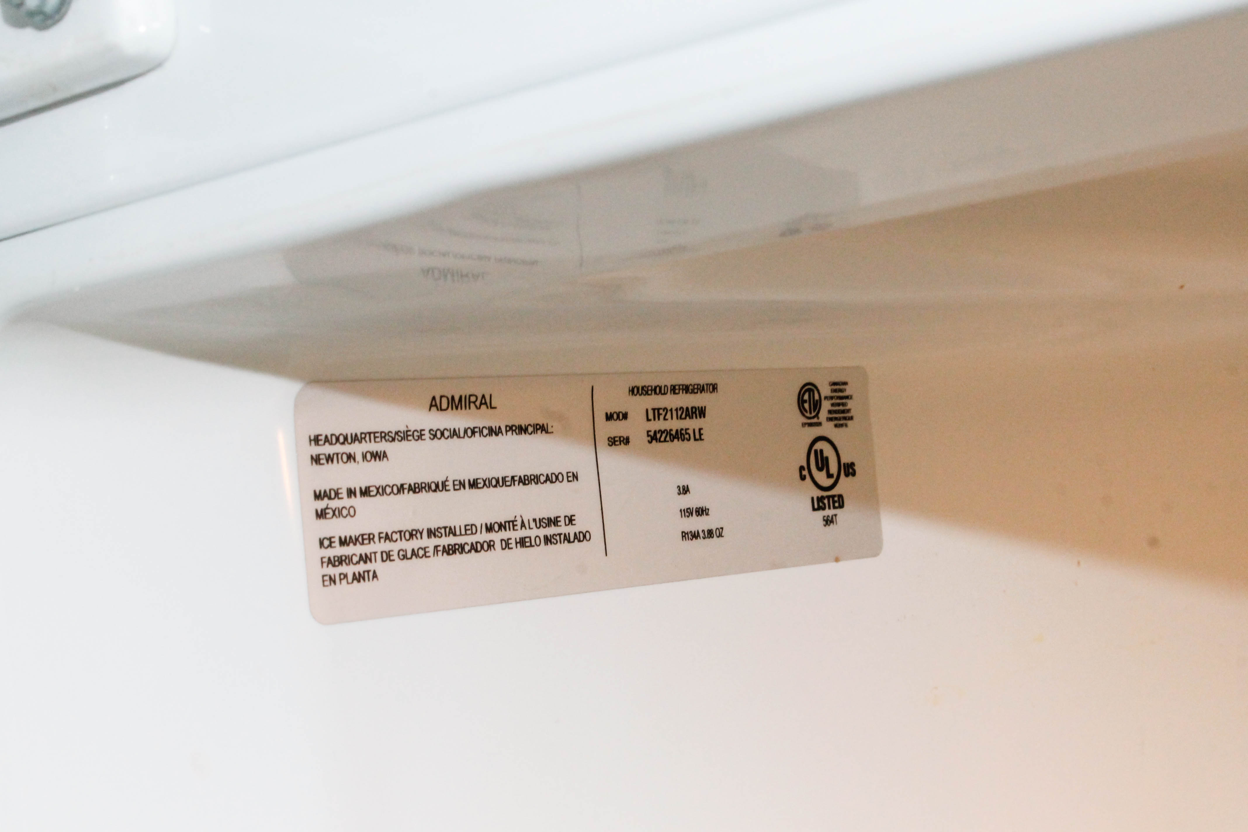 Admiral Refrigerator | EBTH