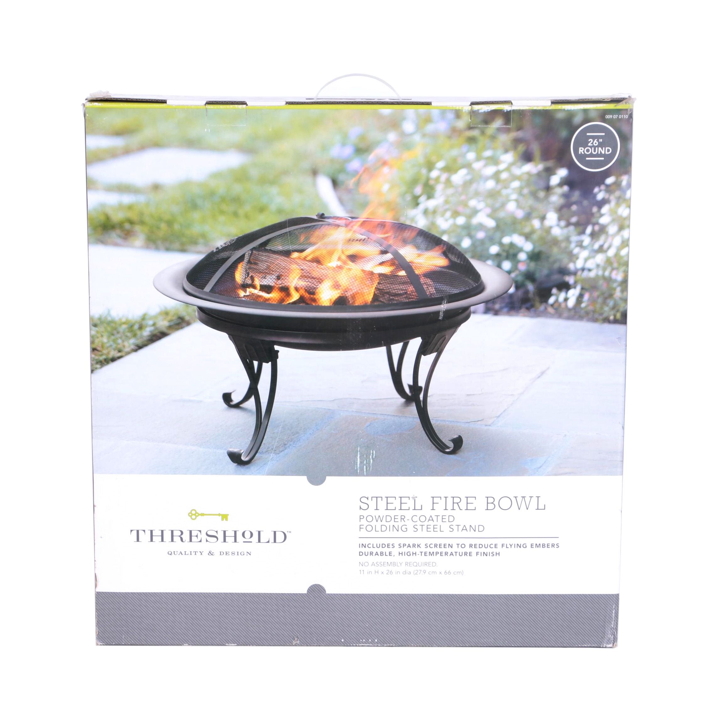 Threshold 26 Round Firepit In Box Ebth