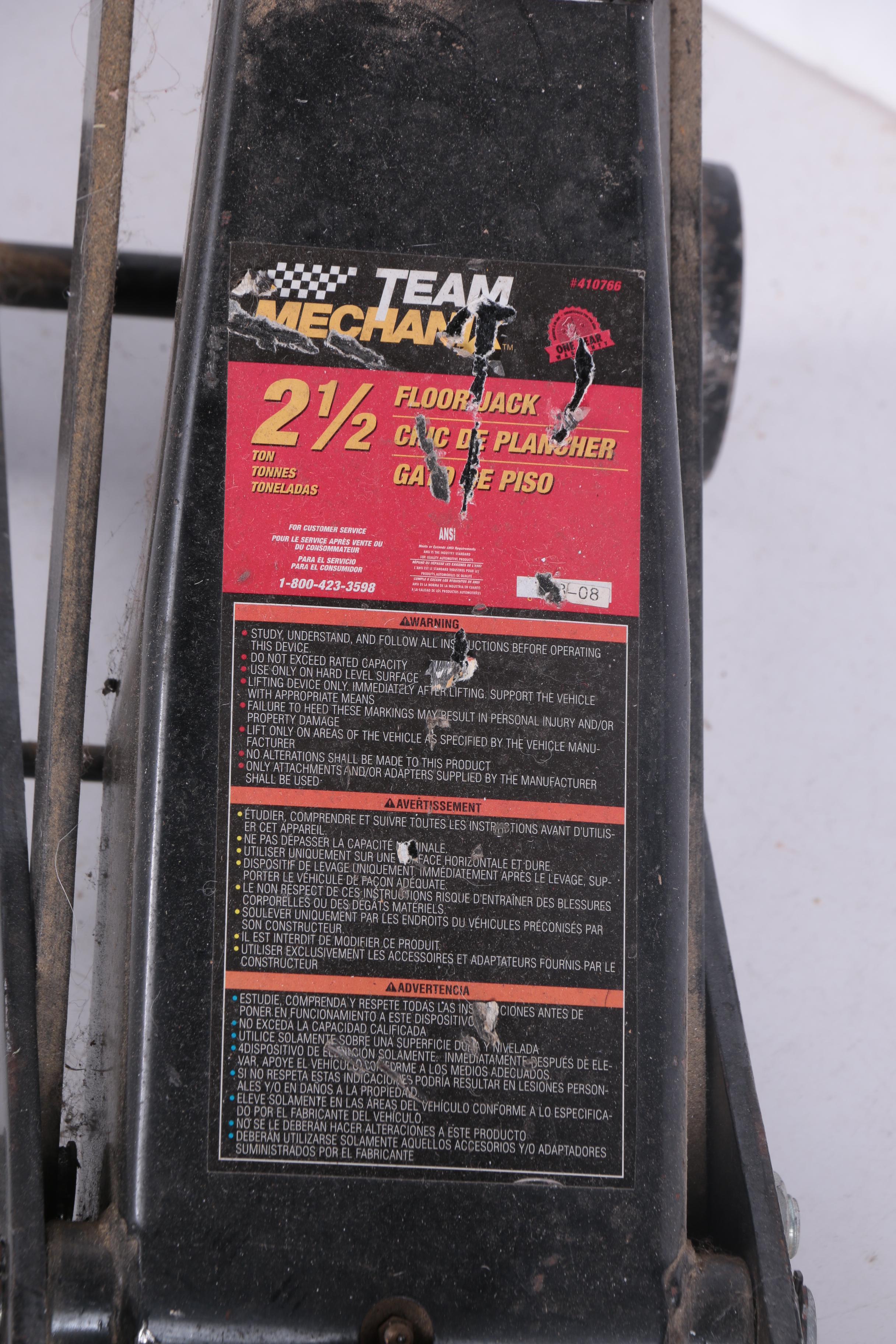 Hydraulic Floor Jack and Automotive Creeper EBTH