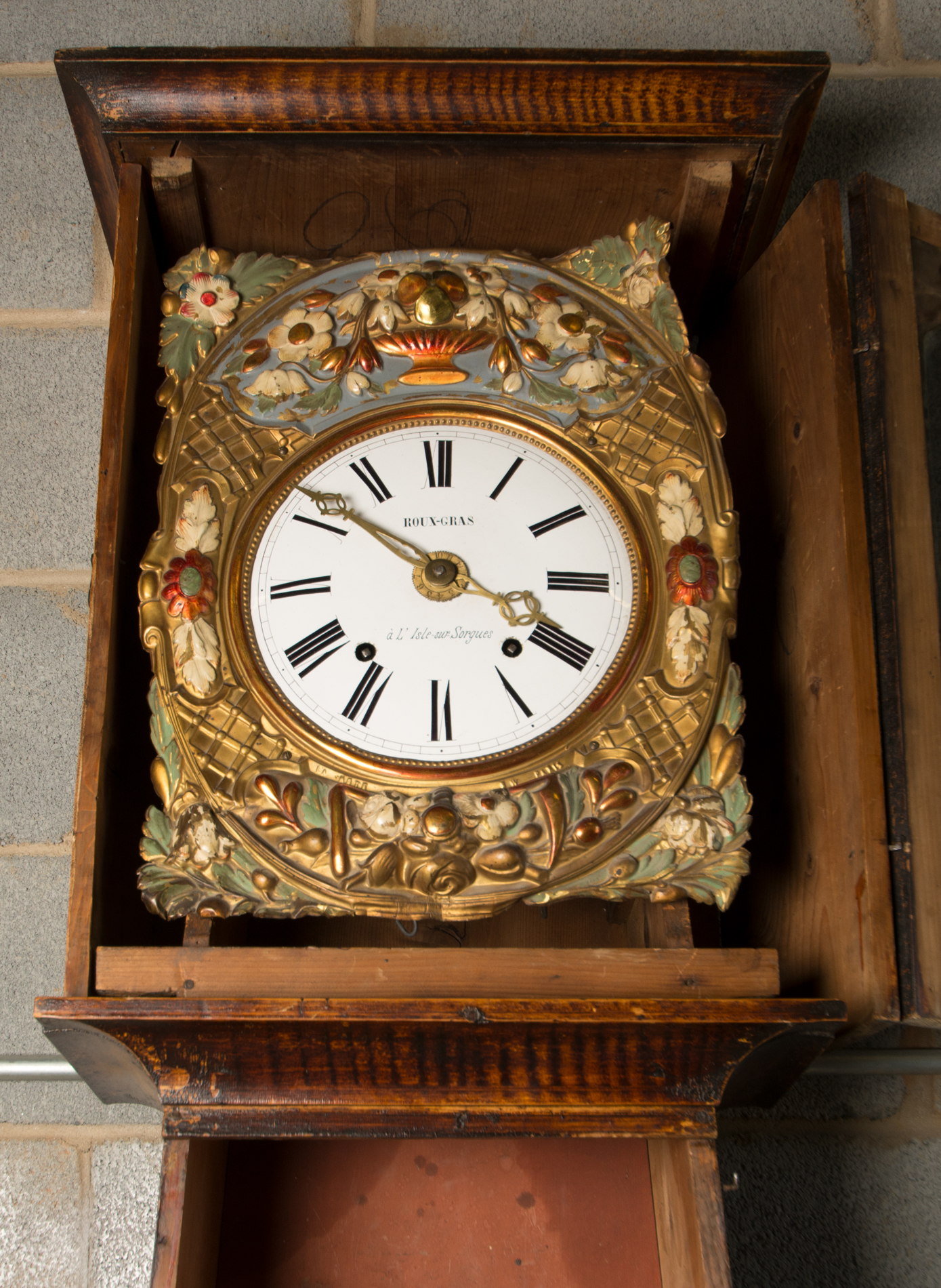 Antique French "RouxGras" Grandfather Clock EBTH