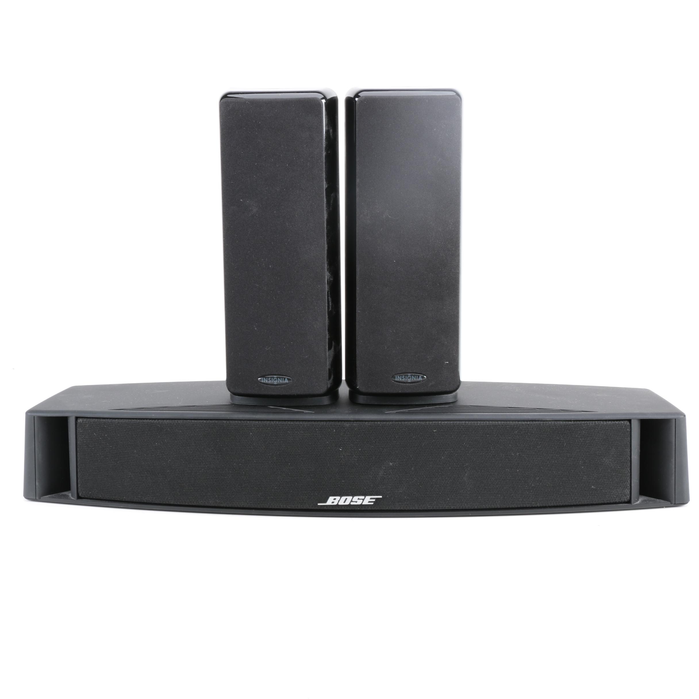 Bose Center Channel Speaker with Insignia Speakers EBTH