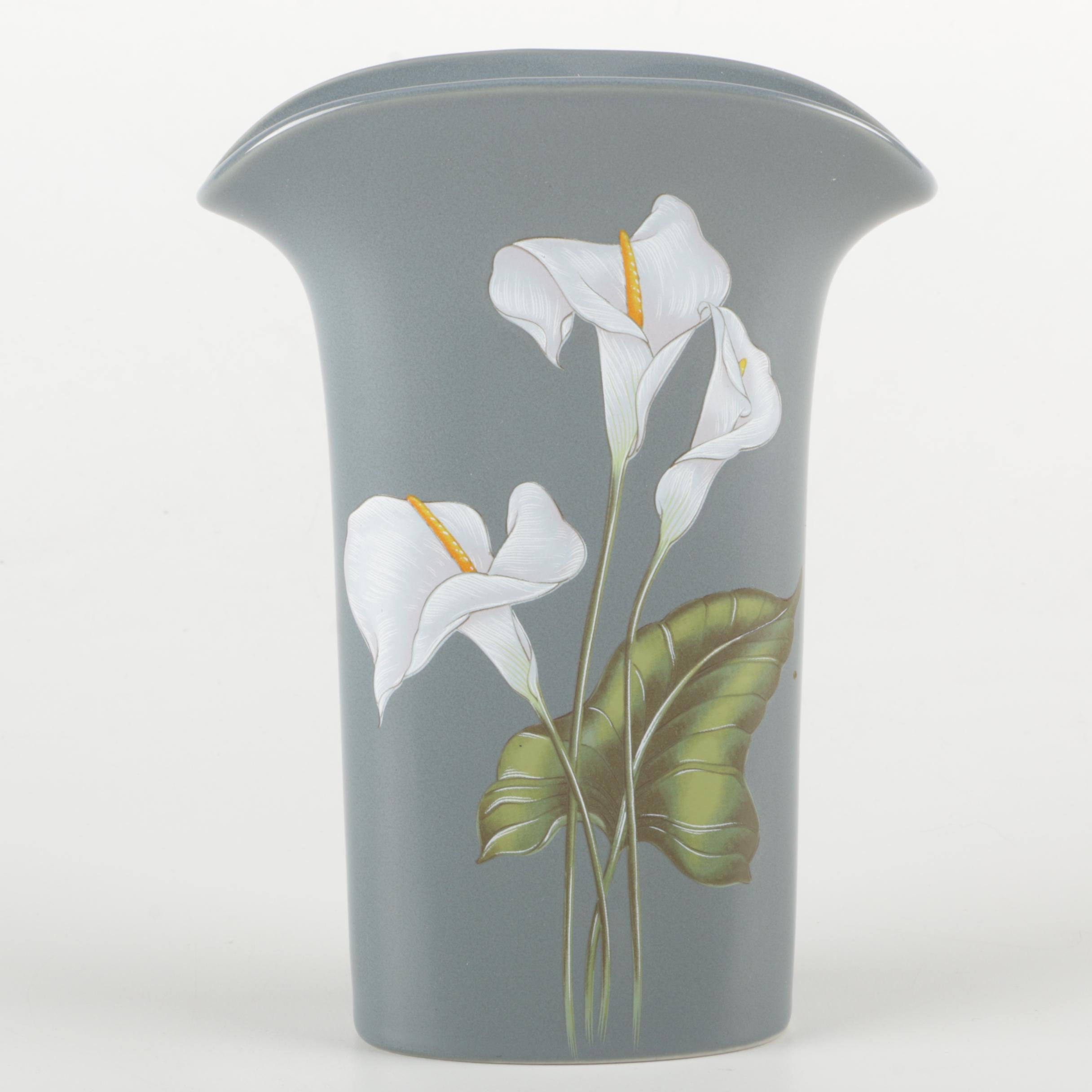 Vintage Yamaji Japanese "Calla Lily" Porcelain Vase EBTH