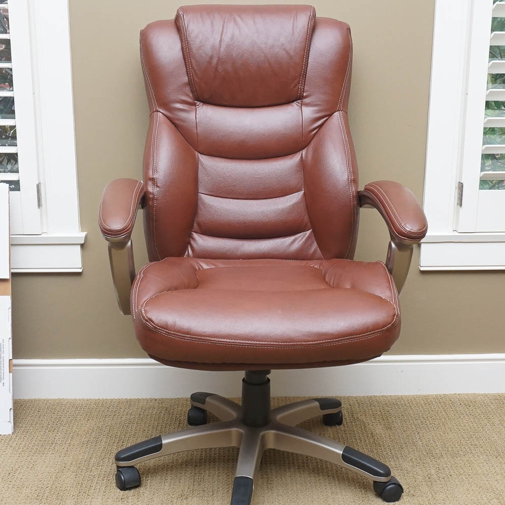 Leather Executive Chair By Lane EBTH   DSC09084 