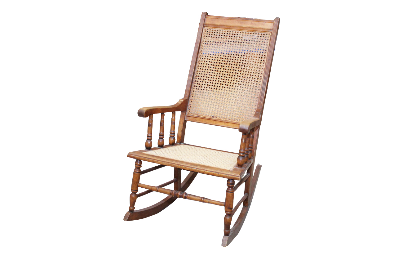 Vintage Cane Rocking Chair EBTH