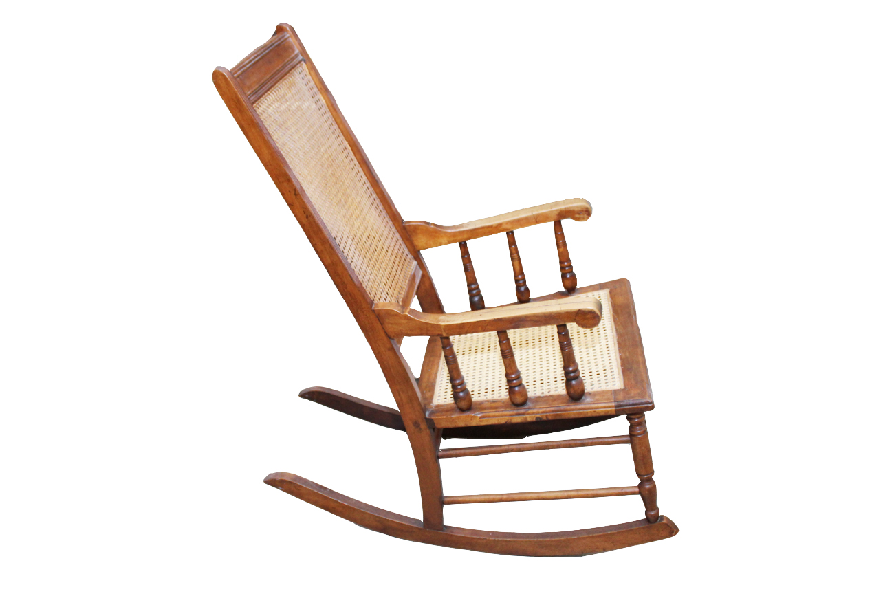 Vintage Cane Rocking Chair EBTH
