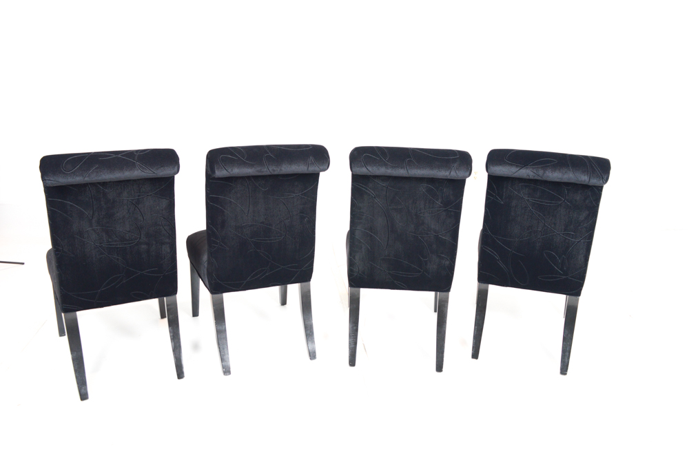 Black Velvet Dining Chairs by Southwestern Furniture EBTH