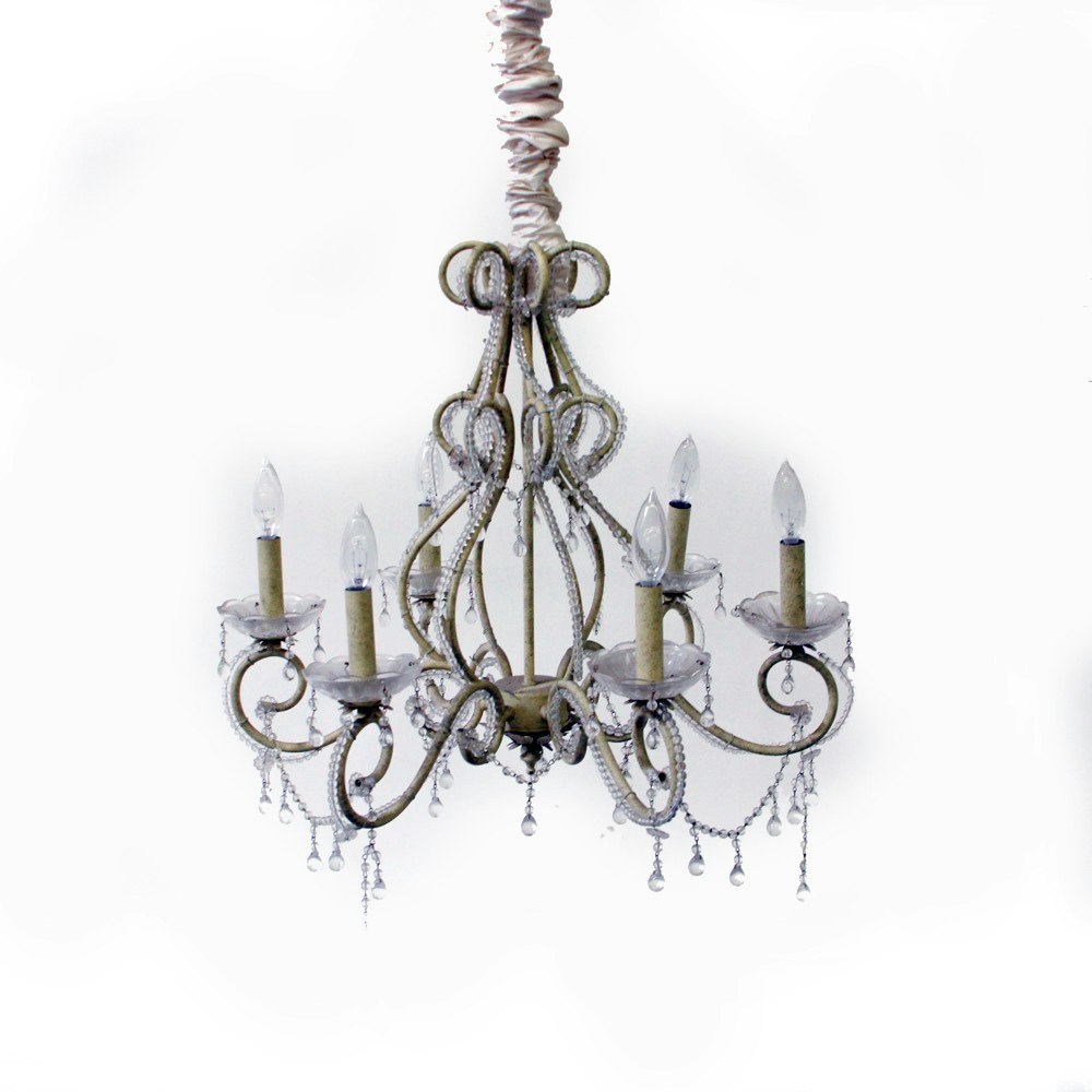 Glass Beaded Chandelier | EBTH