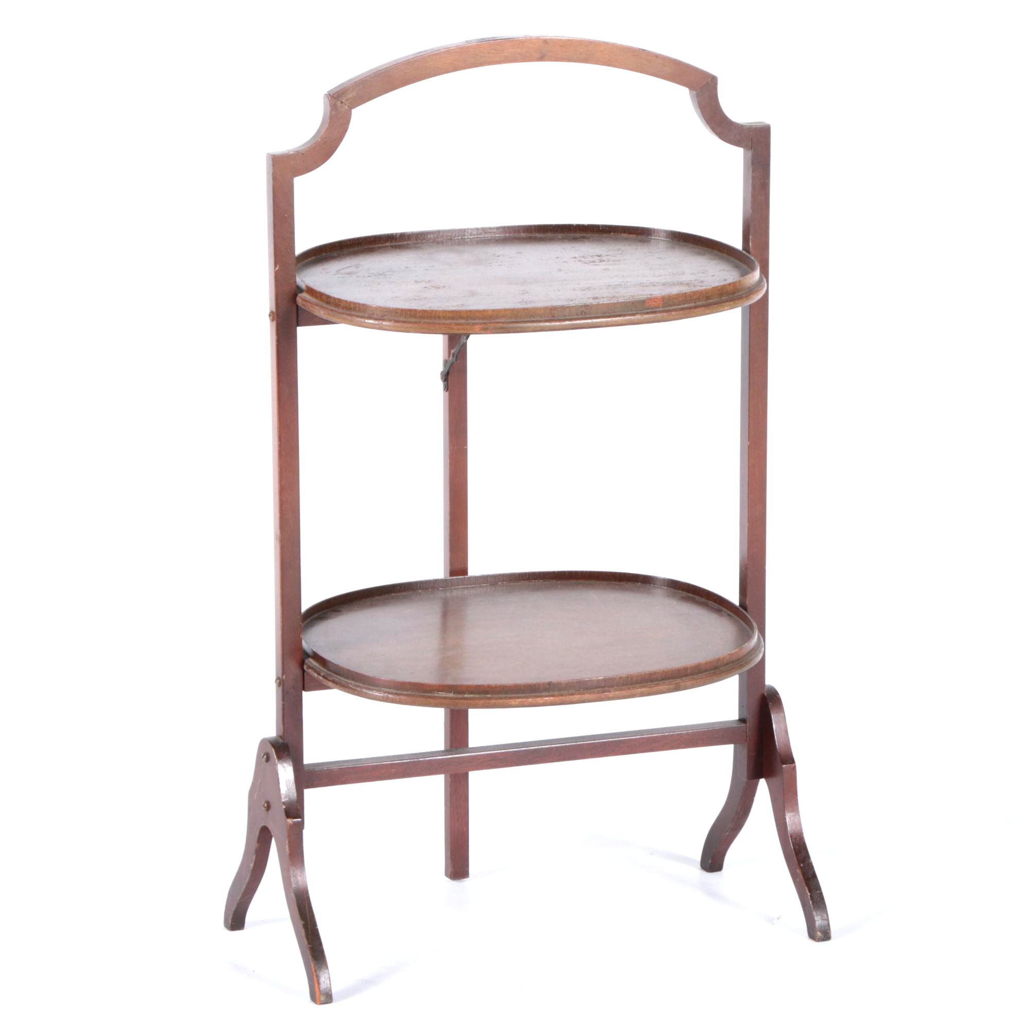 Vintage Two Tier Folding Side Table by Ferguson Brothers EBTH