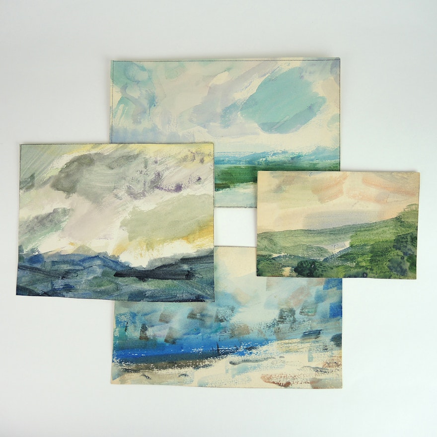 Paul Chidlaw Abstract Expressionism Watercolor Paintings On Paper