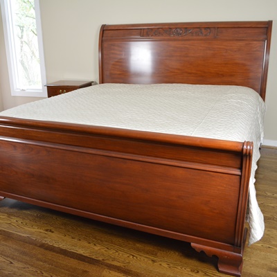 Stickley Cherry King Sleigh Bed EBTH