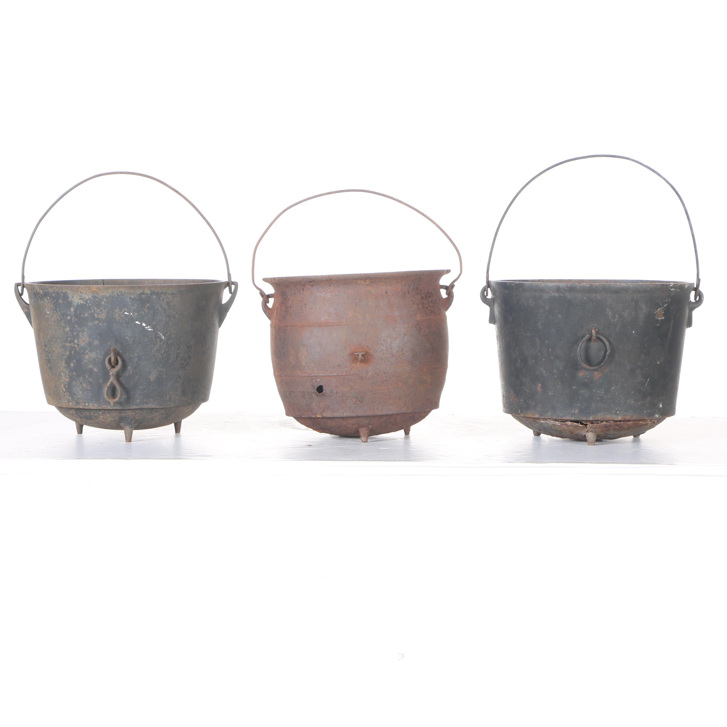 Vintage Cast Iron Cooking Pots EBTH