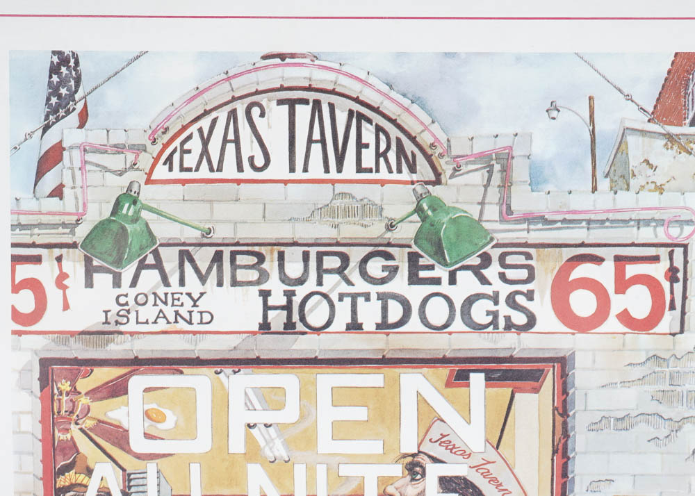 Eric E. Fitzpatrick 1982 Limited Edition Offset Lithograph "The Texas