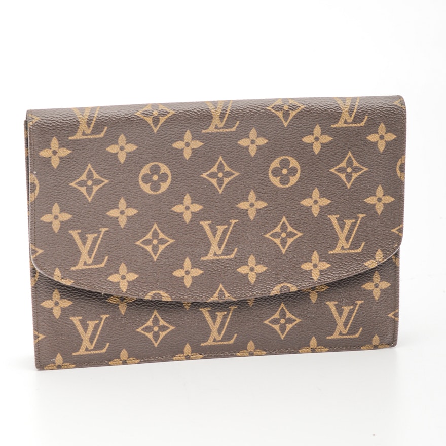 Louis Vuitton Signature Monogram Canvas Envelope Clutch Bag | EBTH