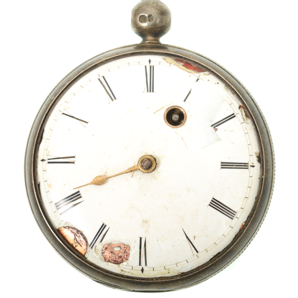 Antique English Sterling Silver Chain Drive Pocket Watch EBTH