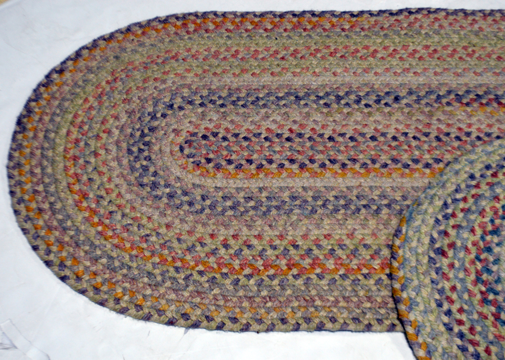 Three Oval Braided Wool Area Rugs EBTH