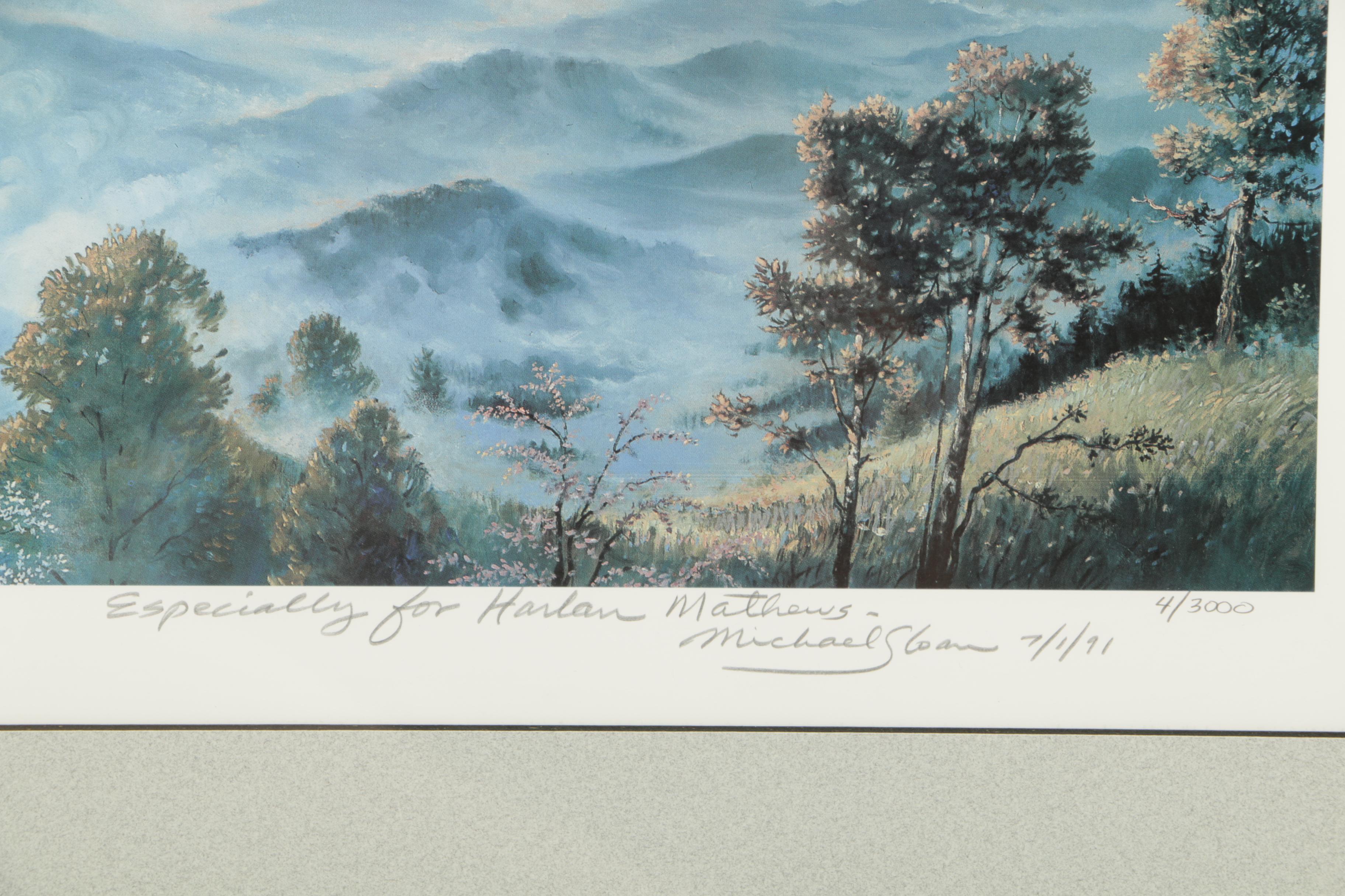 Michael Sloan Limited Edition Offset Lithograph "The Pride of Tennessee