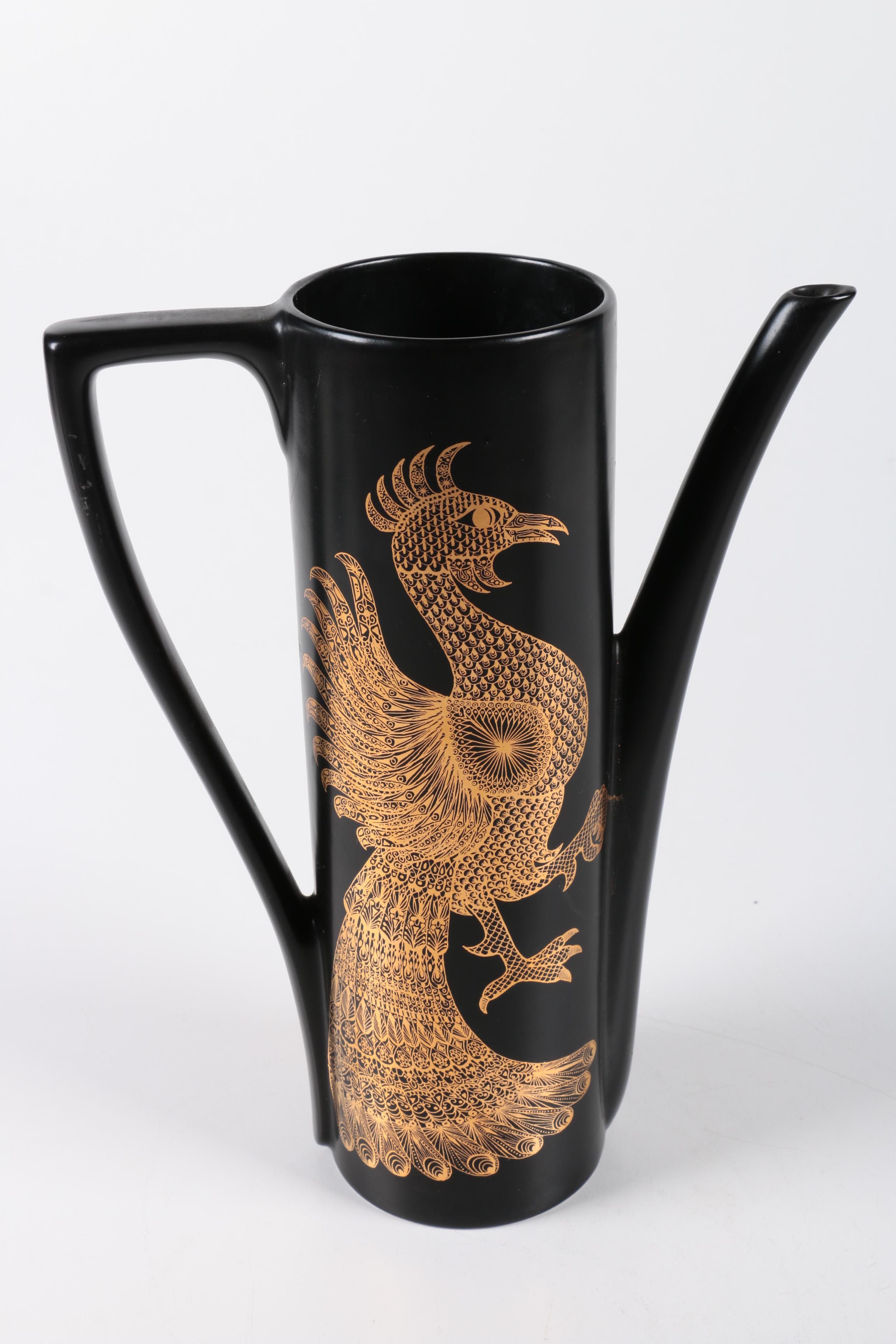 Portmeirion "Phoenix" Coffee Pot and Royal Nippon Moriage Urn EBTH