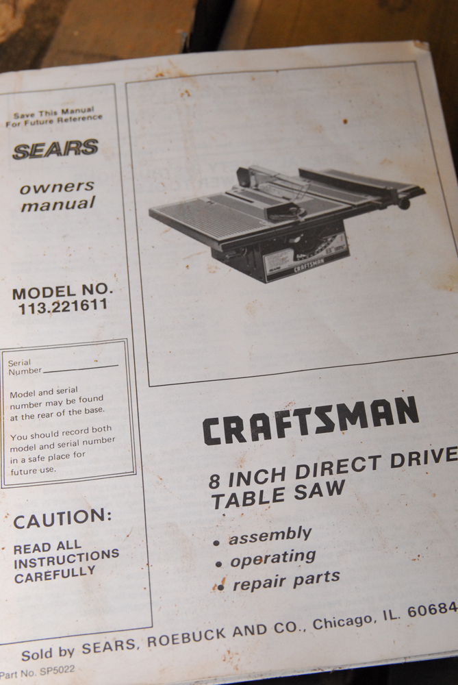 Craftsman Direct Drive Table Saw EBTH